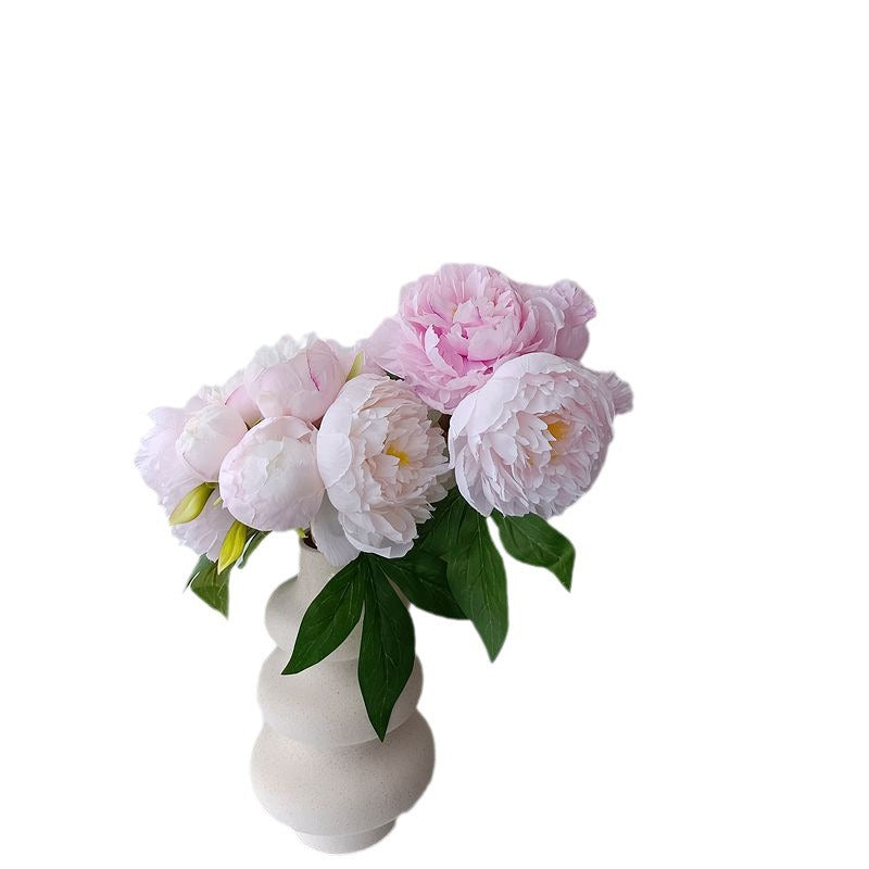Simulated Peony Bouquet Silk Artificial Flowers