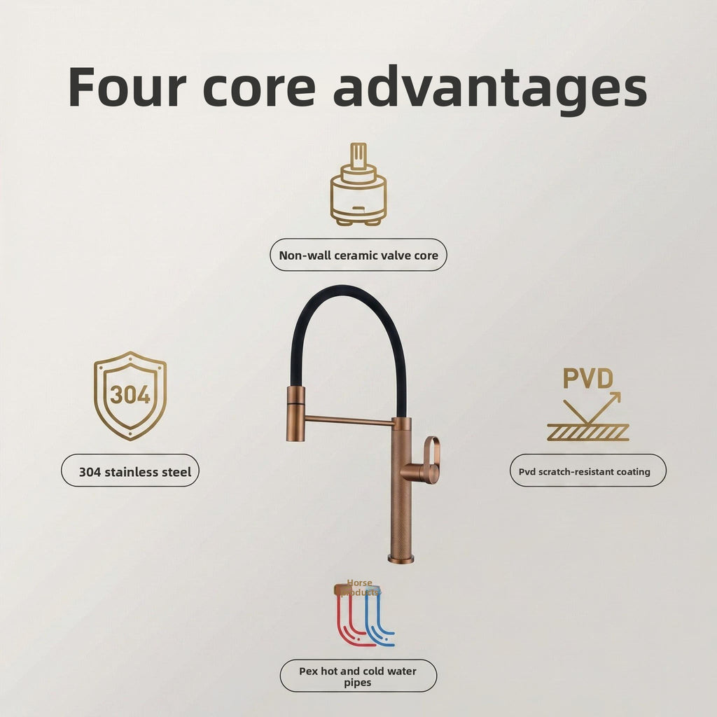 Stainless Steel Pull Out Kitchen Faucet