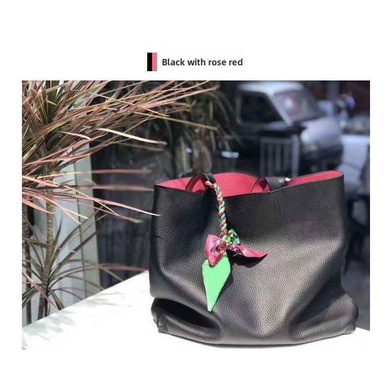 Women's Double-Sided Genuine Leather Tote Bag