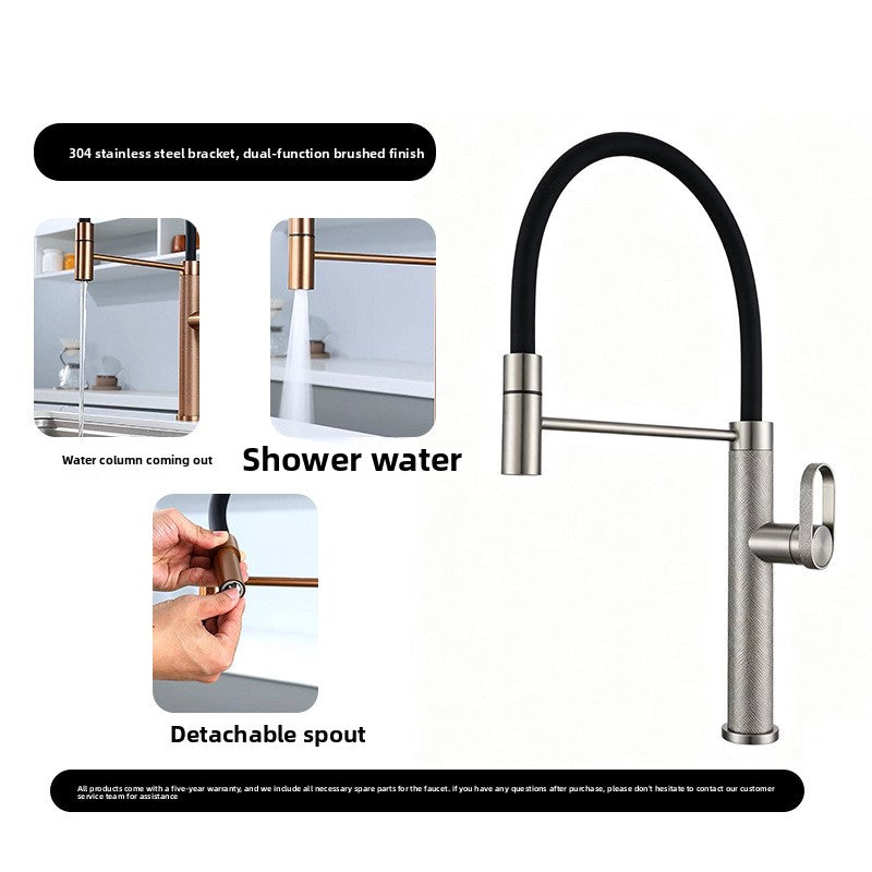 Stainless Steel Pull Out Kitchen Faucet