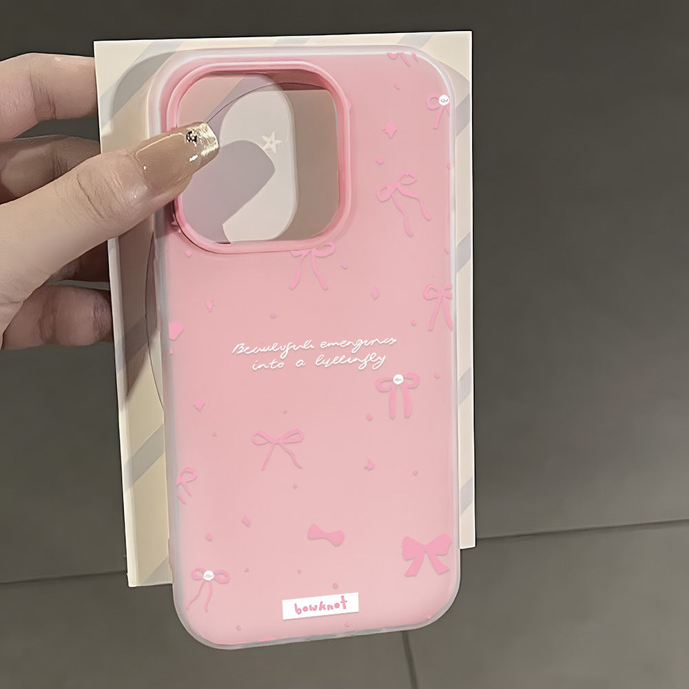 Korean Style Pink Bow Butterfly Phone Case