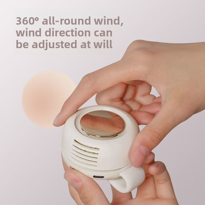 Rechargeable Bladeless Mini Fan with Waist Strap