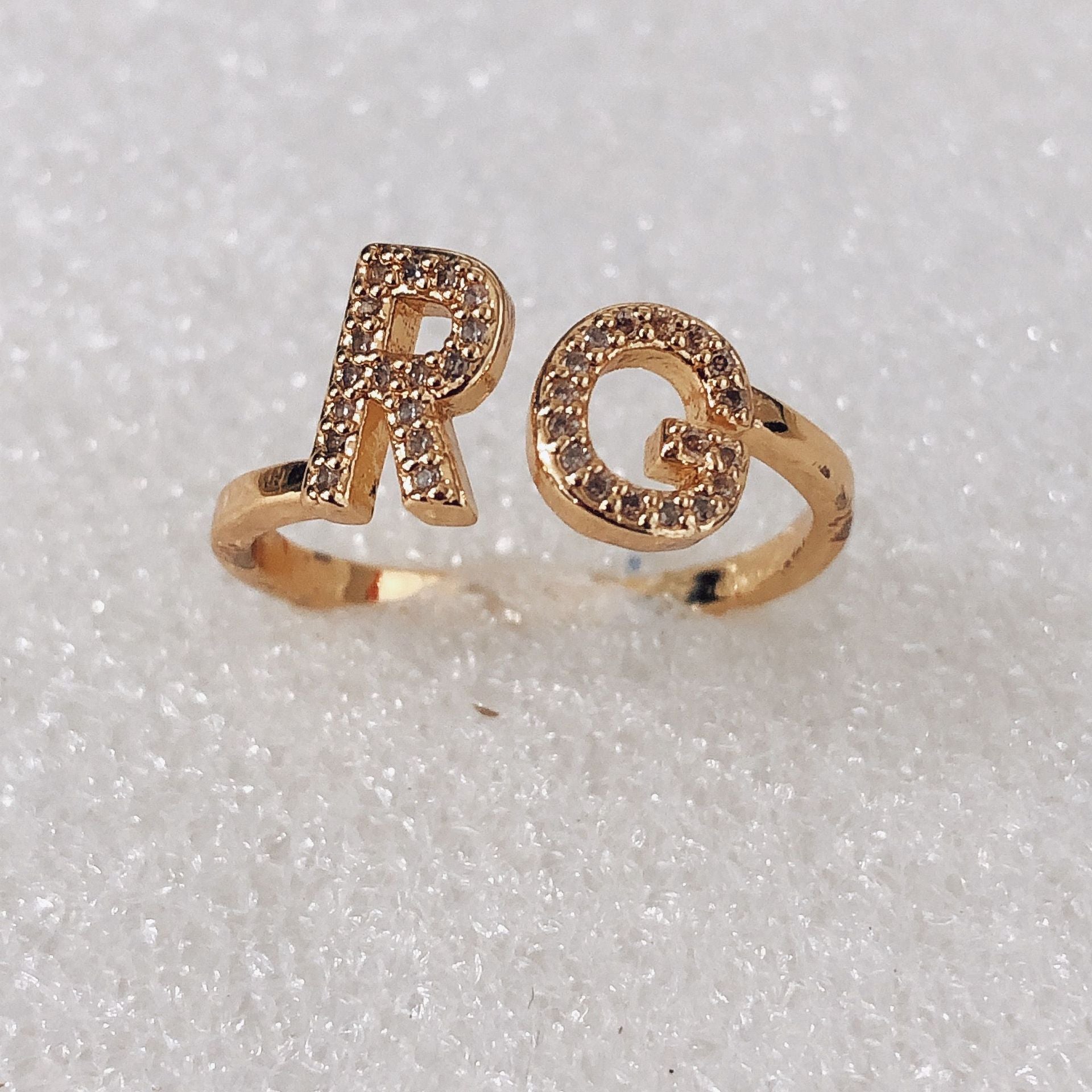 Copper Inlaid Zircon Fruit Design Ring