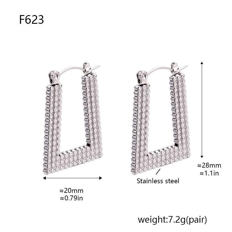 Stainless Steel U-Shape Earrings