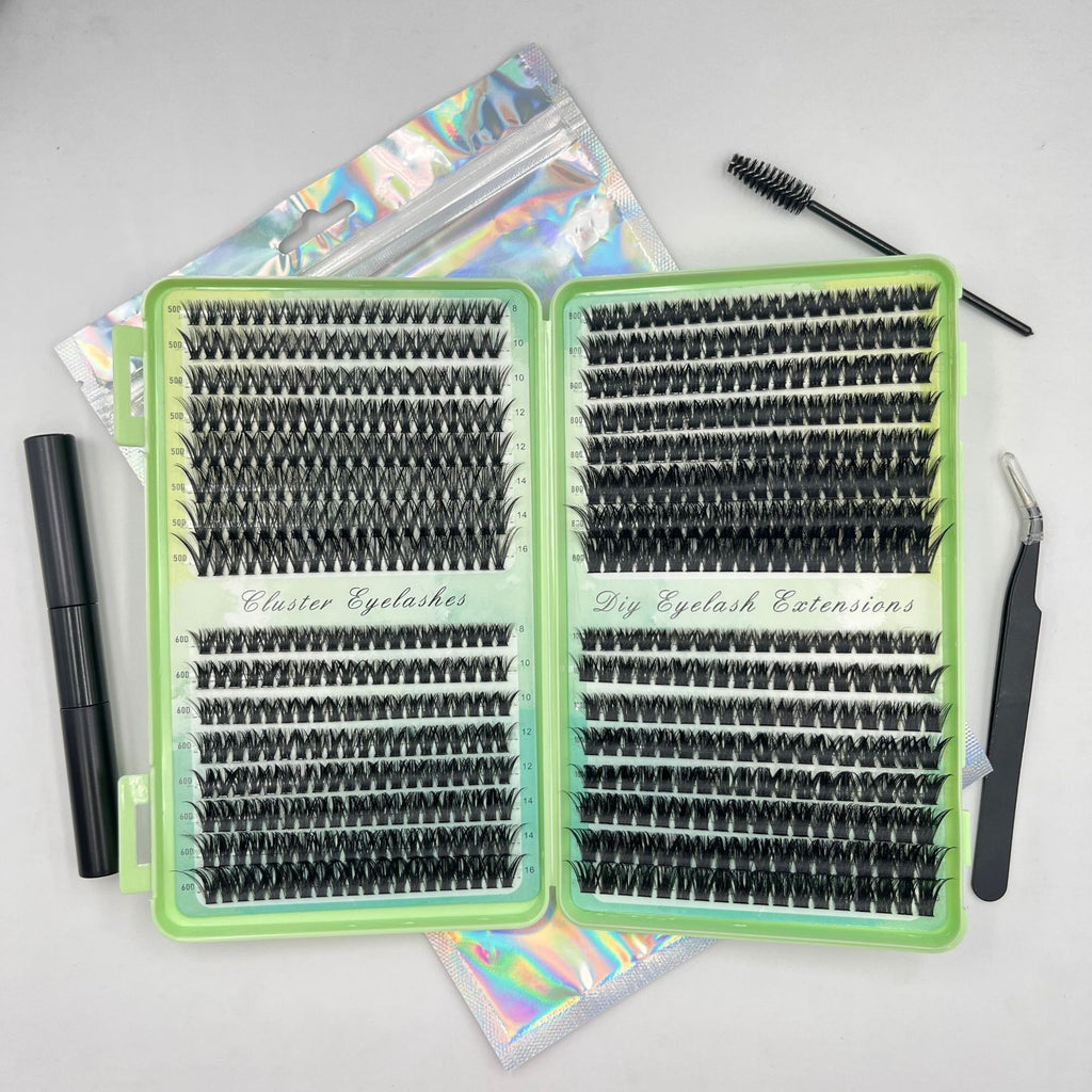 Synthetic False Eyelashes with Application Kit