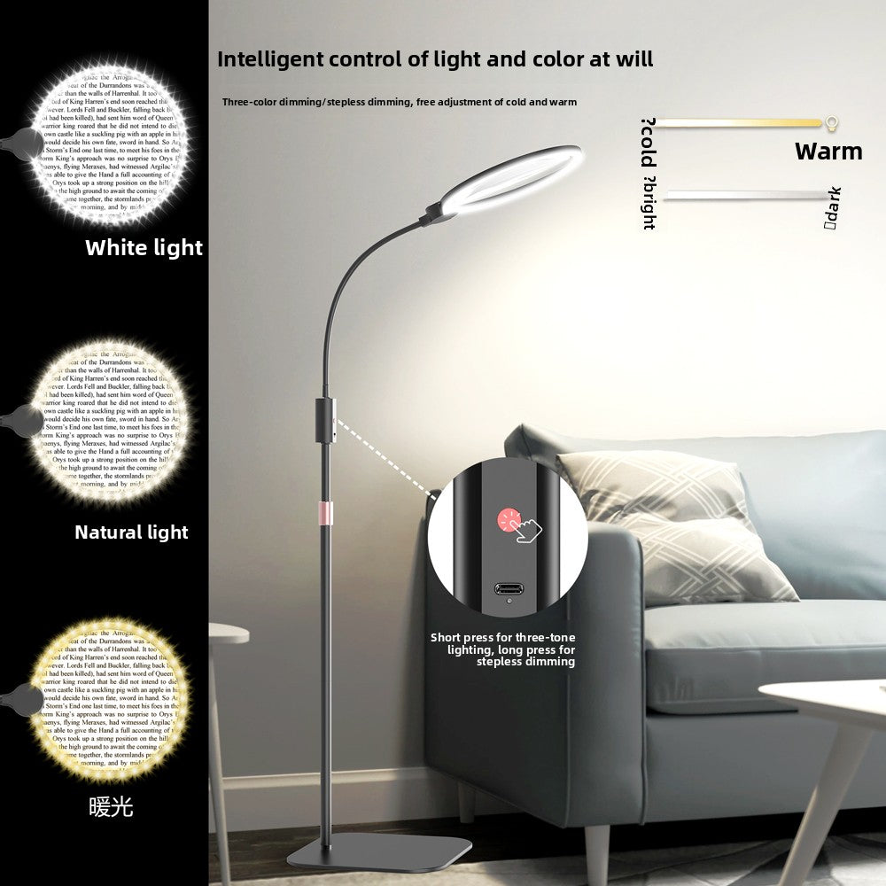 3-in-1 LED Magnifying Glass with 180mm Lens for Reading and Work