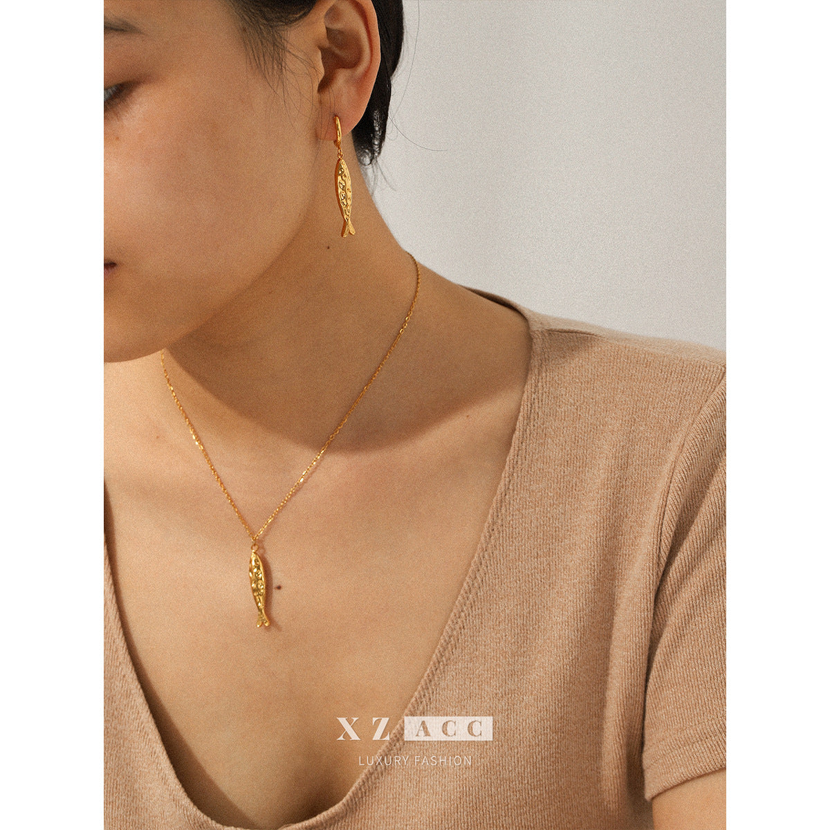 Fish Shape Stainless Steel Earrings