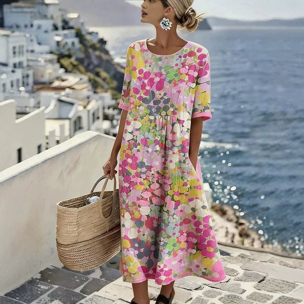 Floral Print A-Line Casual Dress