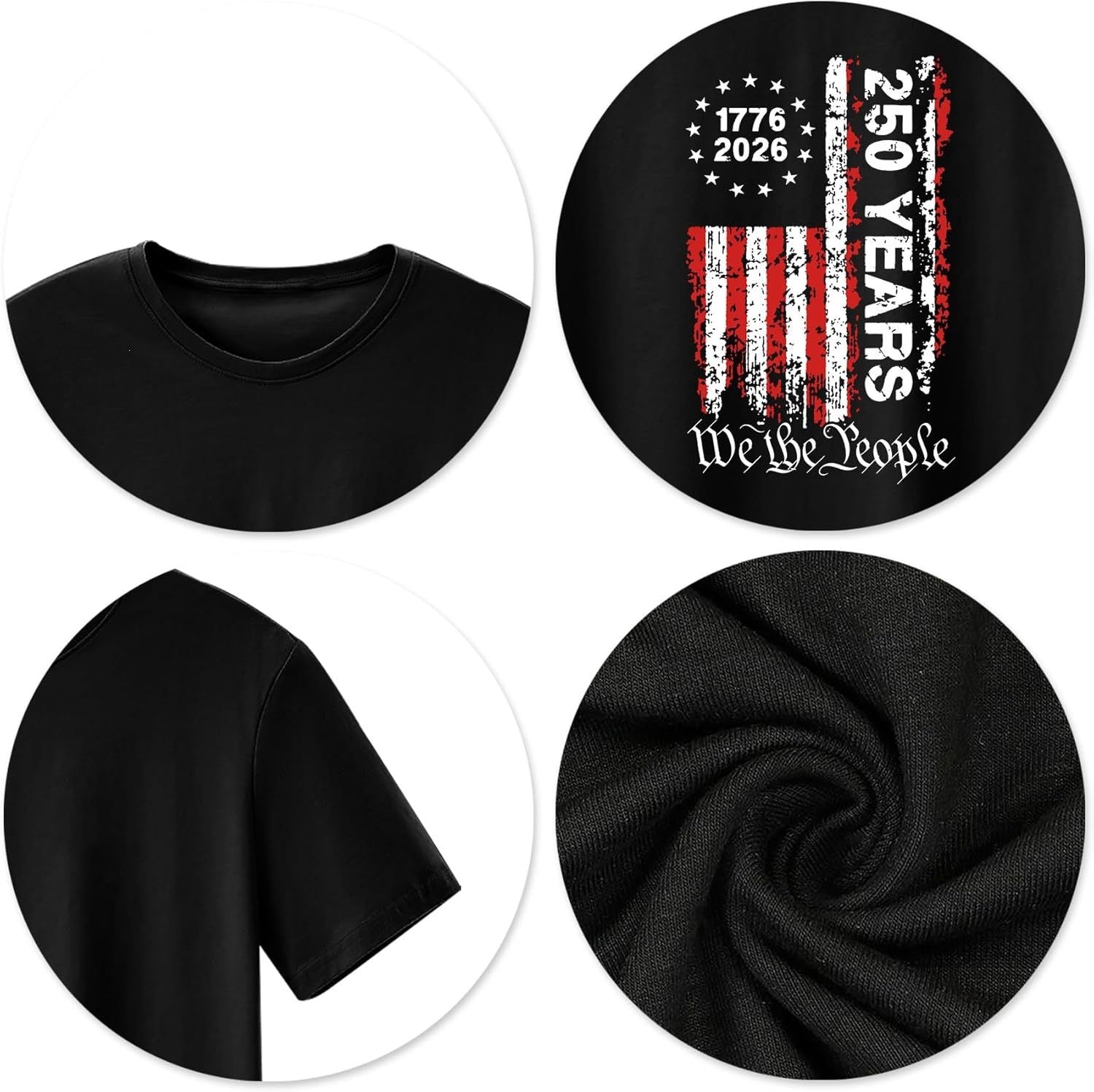 Patriotic 3D Print Cotton T-Shirt