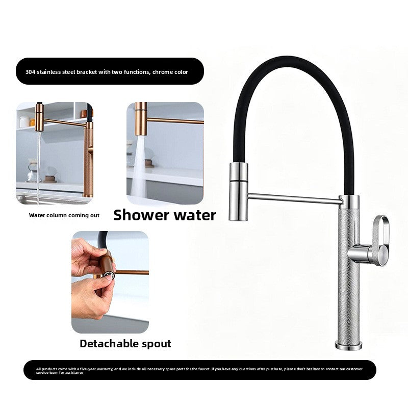 Stainless Steel Pull Out Kitchen Faucet