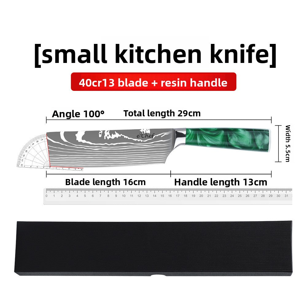 Damascus Pattern Stainless Steel Chef Knife with Resin Handle
