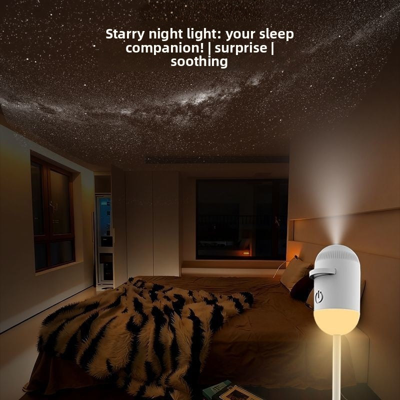 Mini Projector Night Light with Starry Sky Effect