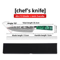 Damascus Pattern Stainless Steel Chef Knife with Resin Handle