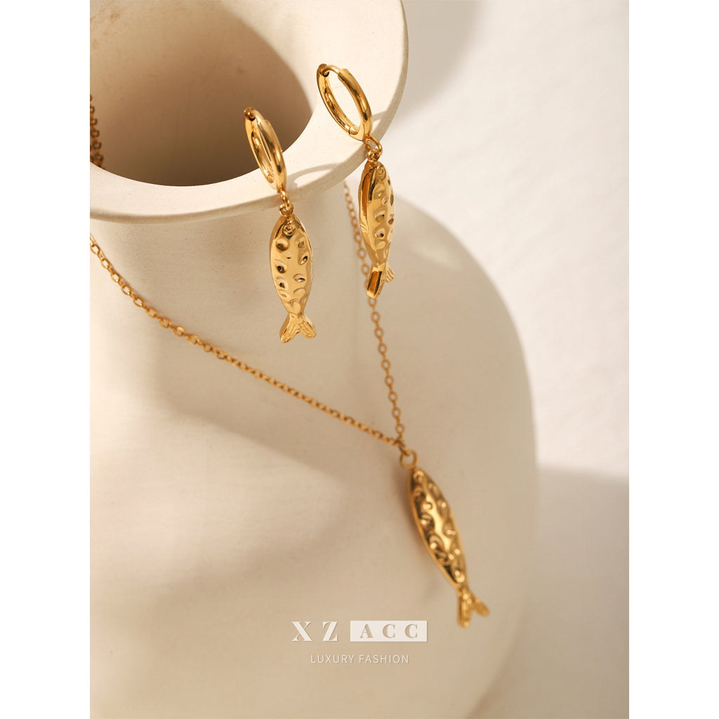 Fish Shape Stainless Steel Earrings