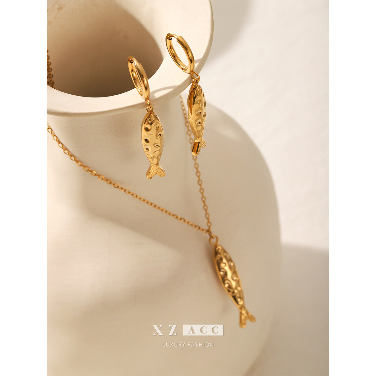 Fish Shape Stainless Steel Earrings
