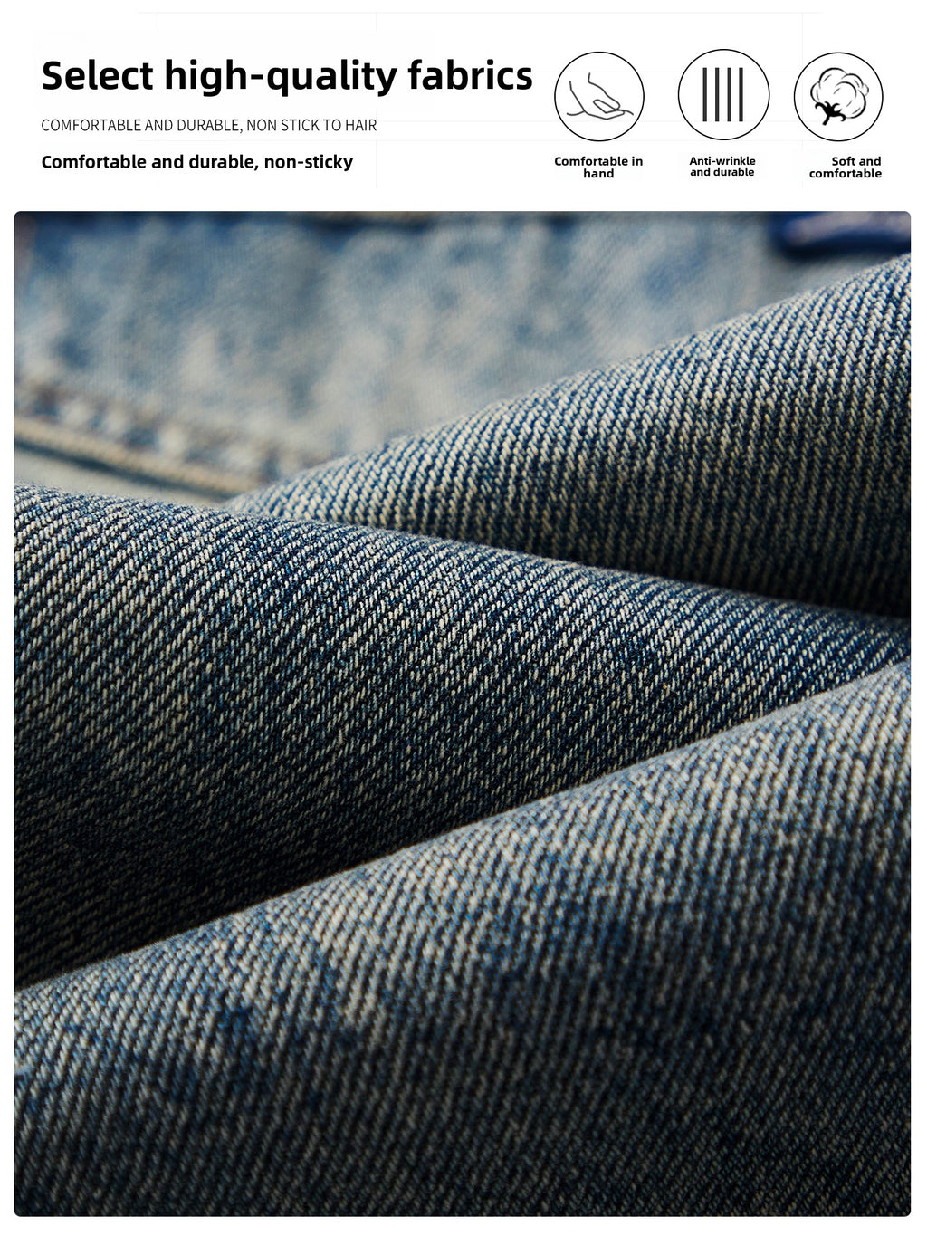 Retro Ice Silk Denim Pants
