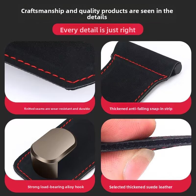Car Glove Box Hook with Suede Finish