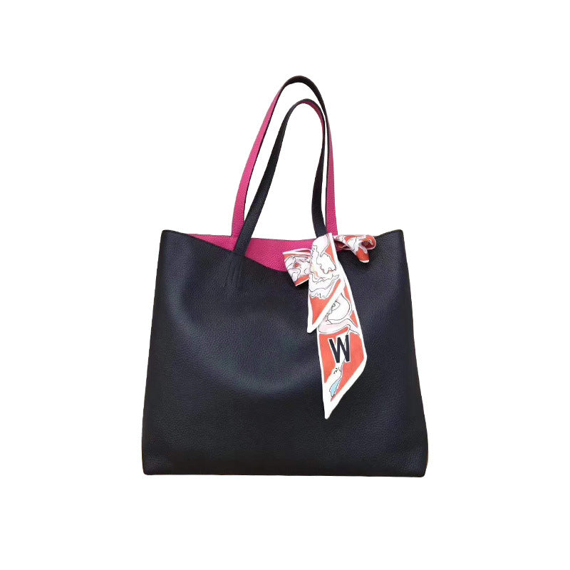 Women's Double-Sided Genuine Leather Tote Bag