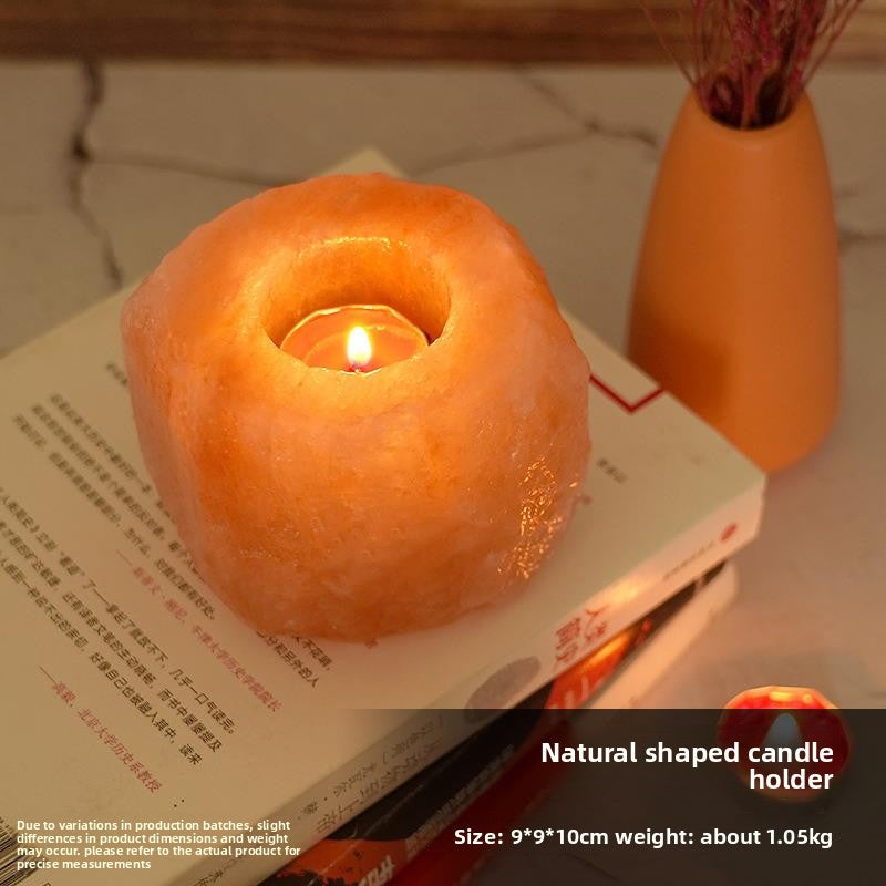 Himalayan Salt Crystal Candle Holder Night Light