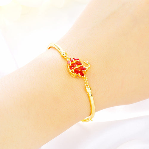 Brass Gold Plated Swan Jewelry Set