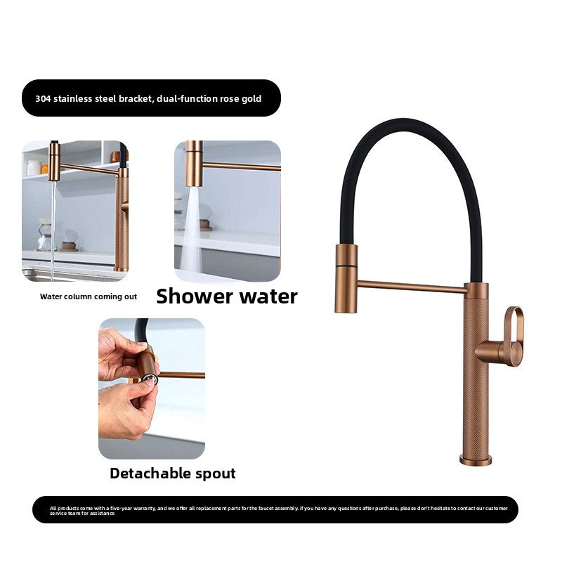 Stainless Steel Pull Out Kitchen Faucet