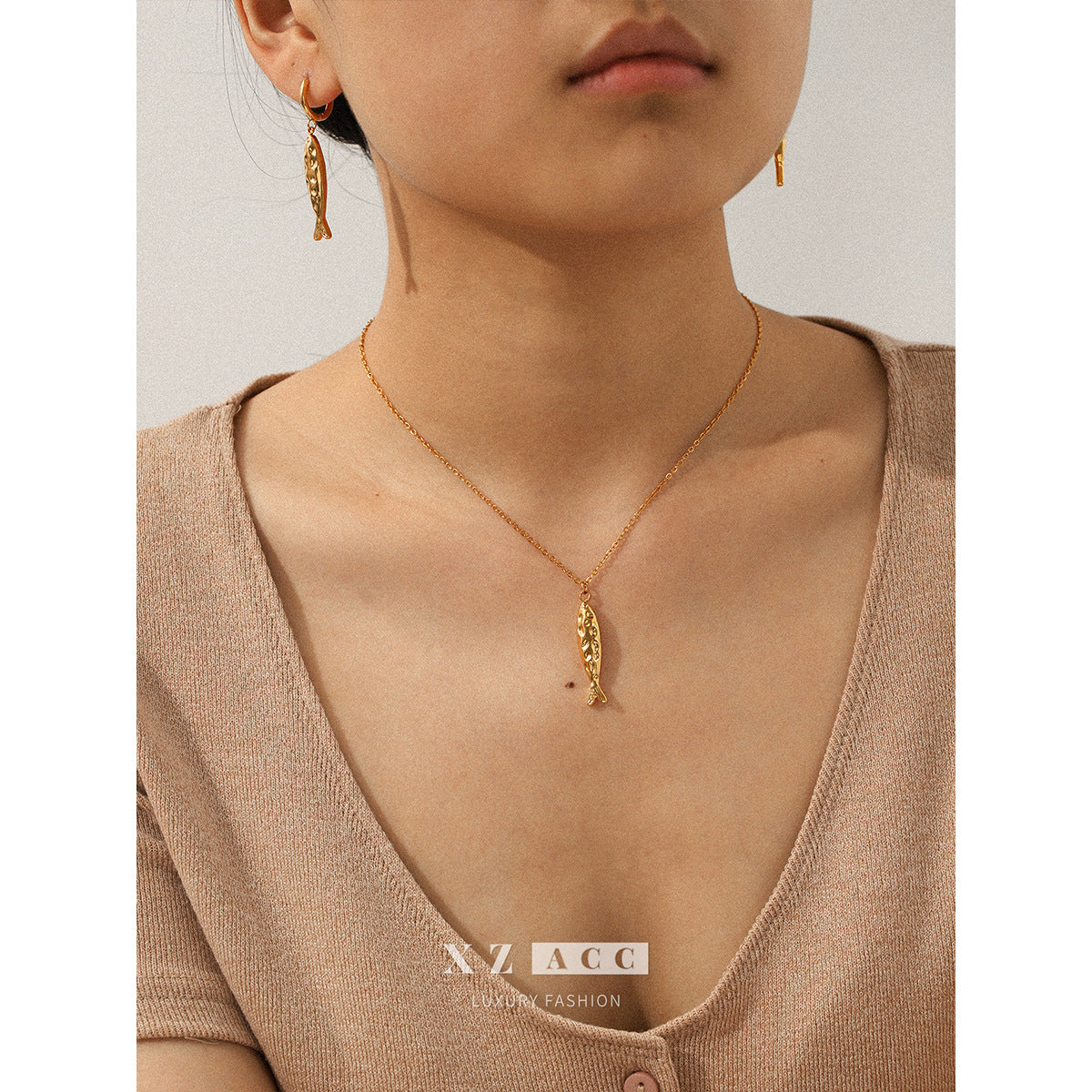 Fish Shape Stainless Steel Earrings