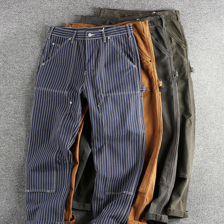 Ame-Kaji Workwear Straight-Leg Trousers